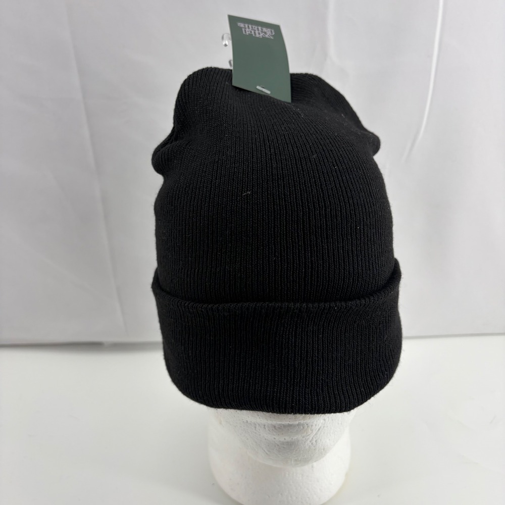 Wild Fable Black Knit Cuffed Beanie Hat One Size NWT SDWF25-01